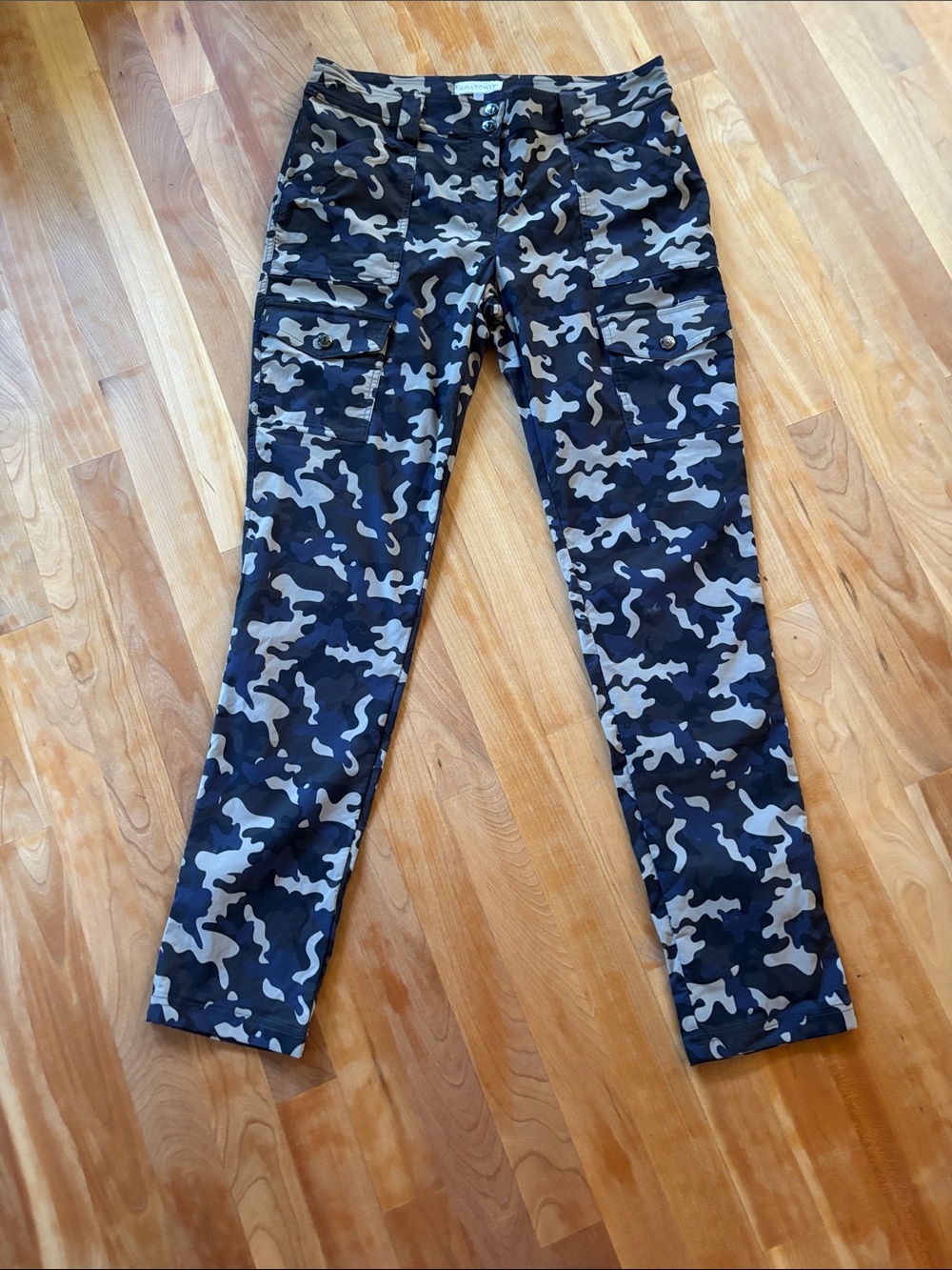 Anatomie Women's Blue & Tan Camo Skinny Jeans